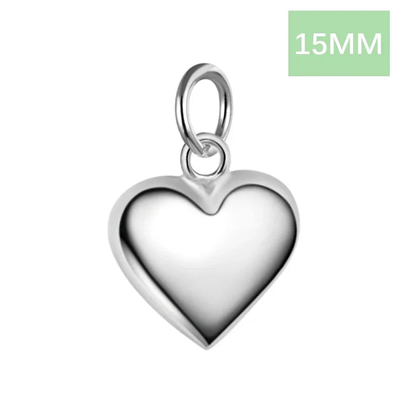 Heart 4 6 8 13 15mm Charm Pendant  DZ20