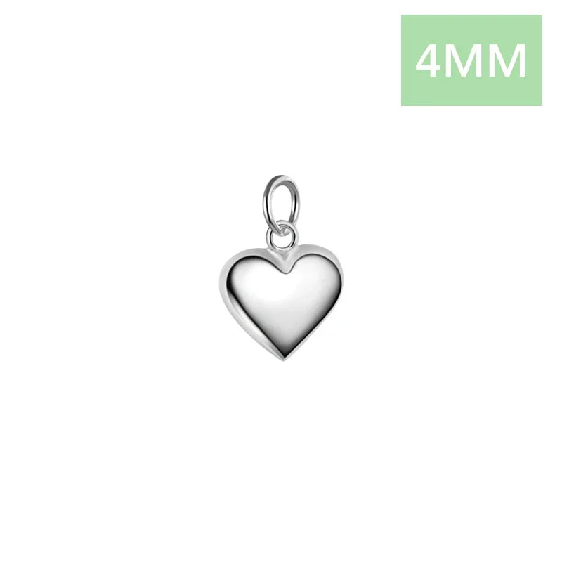 Heart 4 6 8 13 15mm Charm Pendant  DZ20