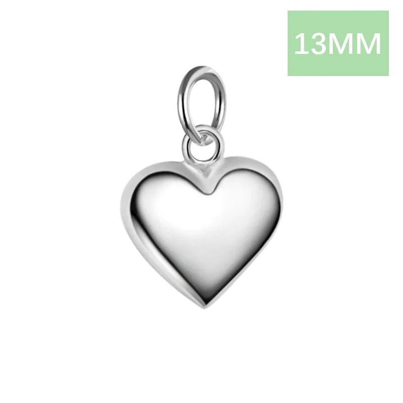 Heart 4 6 8 13 15mm Charm Pendant  DZ20