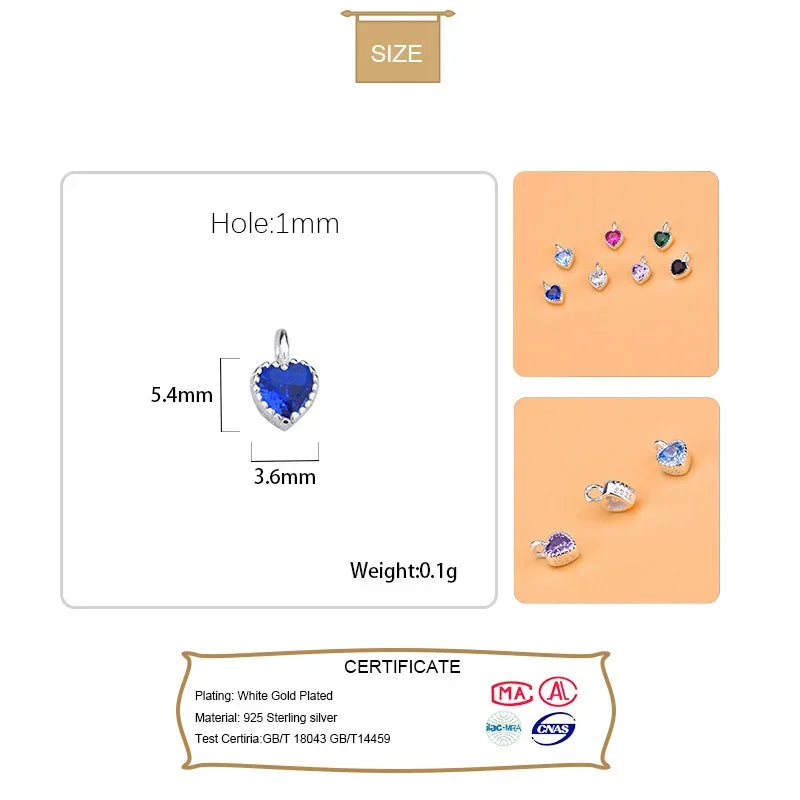 Heart Charm Pendant Handmade DIY Accessories HY638