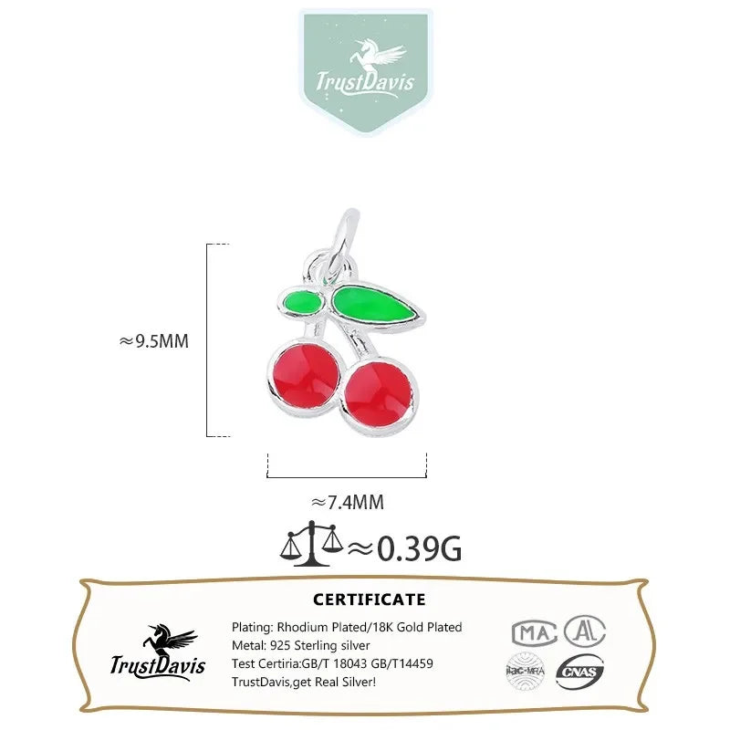 Fruits Cherry Pendant Handmade Accessories DZ1645