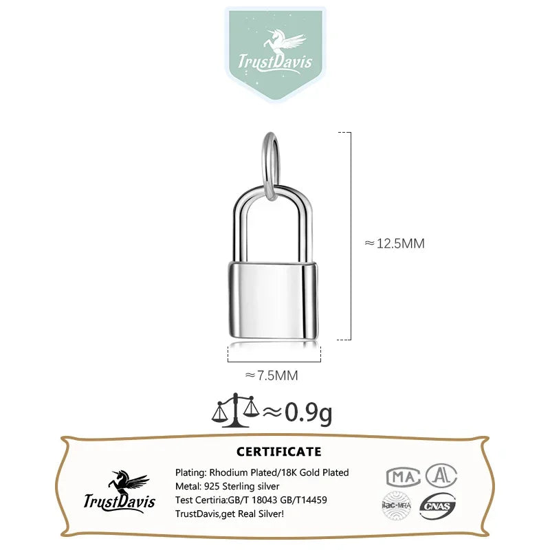 Lock Charm Pendant Handmade DIY Accessories HY900