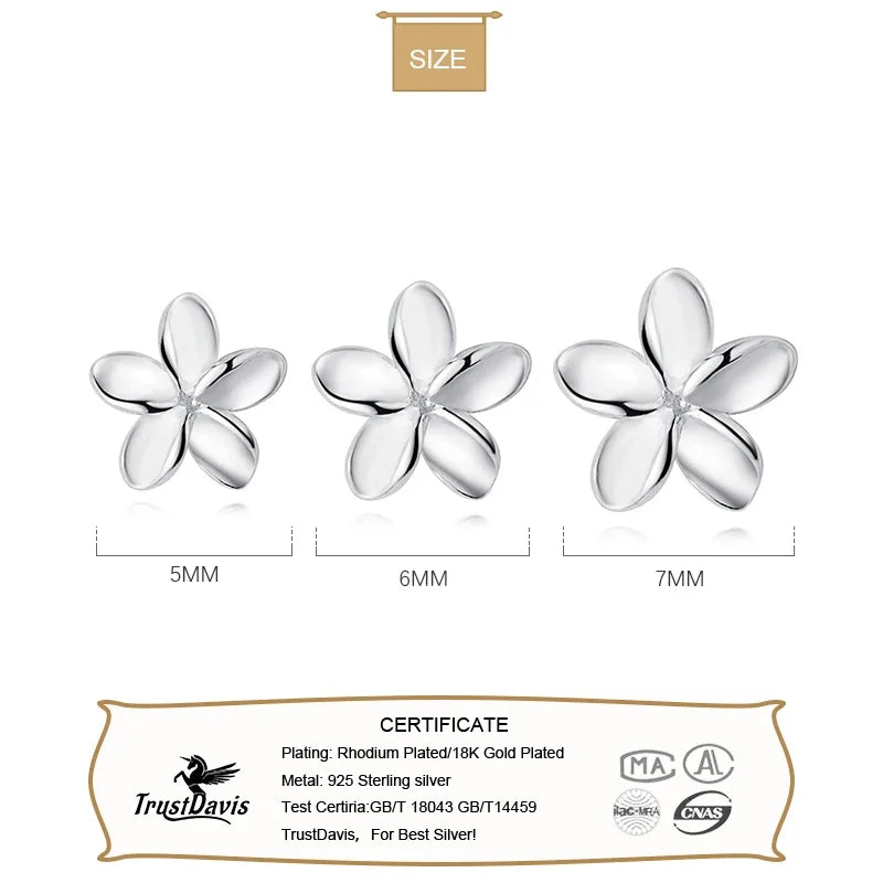 Fashion Sweet Mini 5/6/7mm Flower Stud Earrings DS197