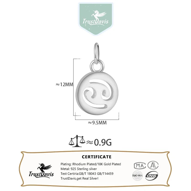 12 constellations Charm Pendant DIY Accessories DZ156