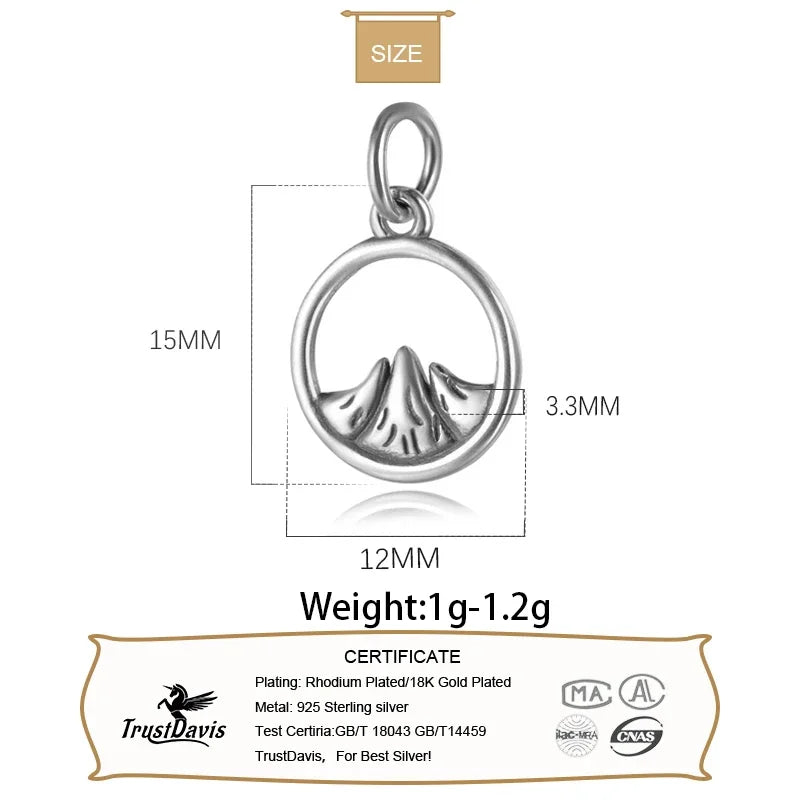 Round Mountain Sea Charm Pendant Handmade DIY Accessories DZ231