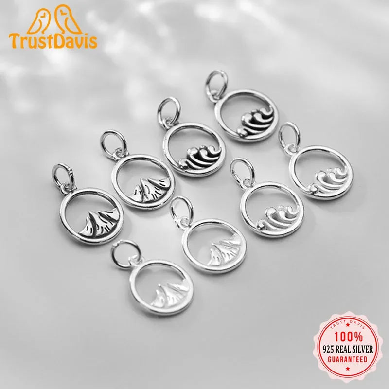 Round Mountain Sea Charm Pendant Handmade DIY Accessories DZ231