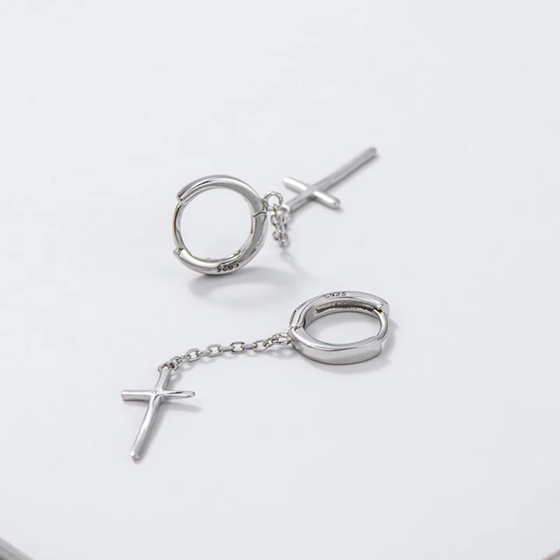 Fashion Cross Chain Hoop Earring DA2129