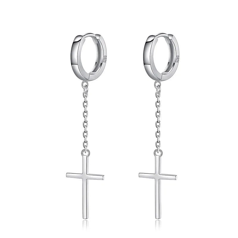 Fashion Cross Chain Hoop Earring DA2129