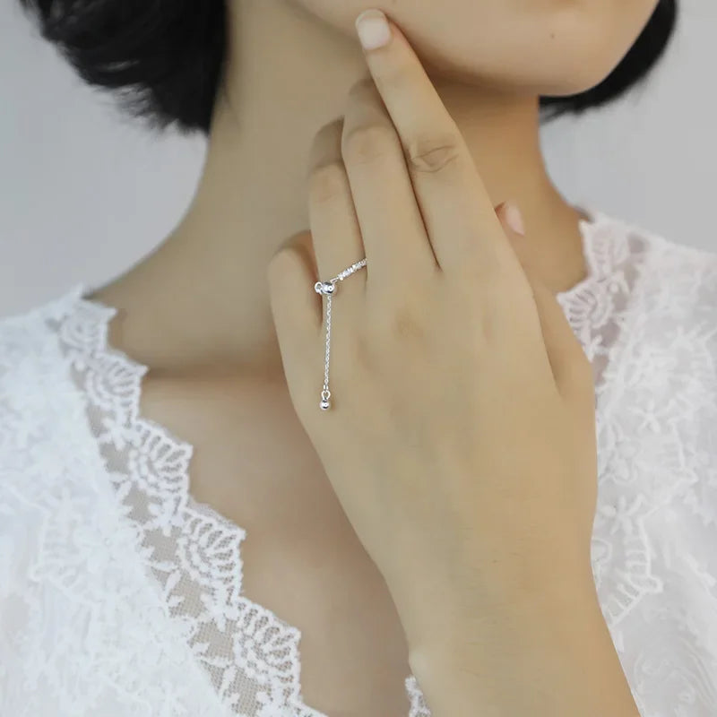 Fashion Cute Babysbreath Chain Ring Sizable DB1024