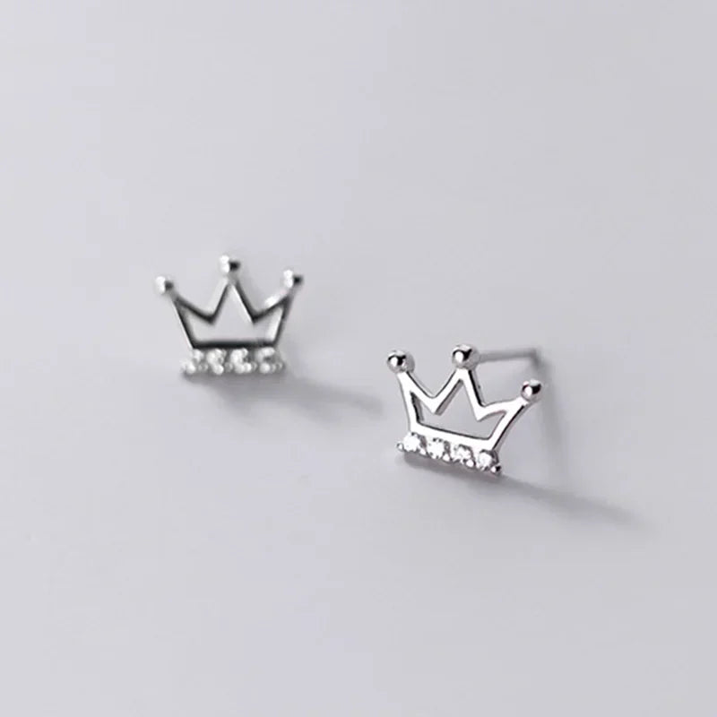 Fashion Cute Queen's Crown CZ Stud Earring DA025