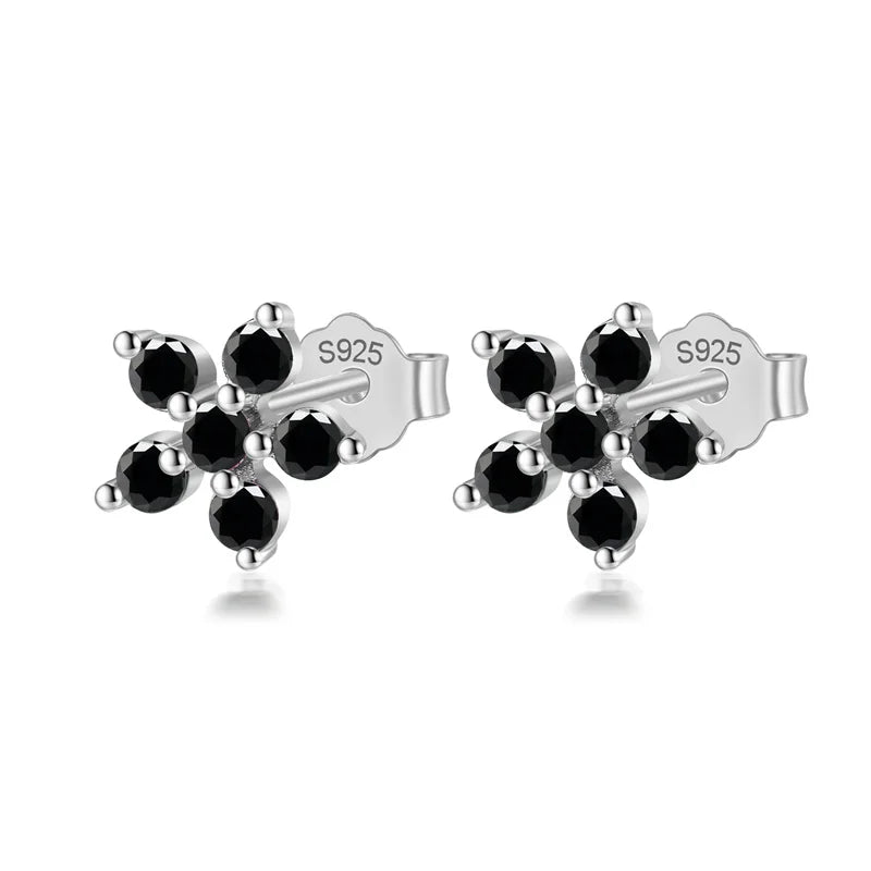 Fashion Flower Colour CZ Stud Earrings DF247