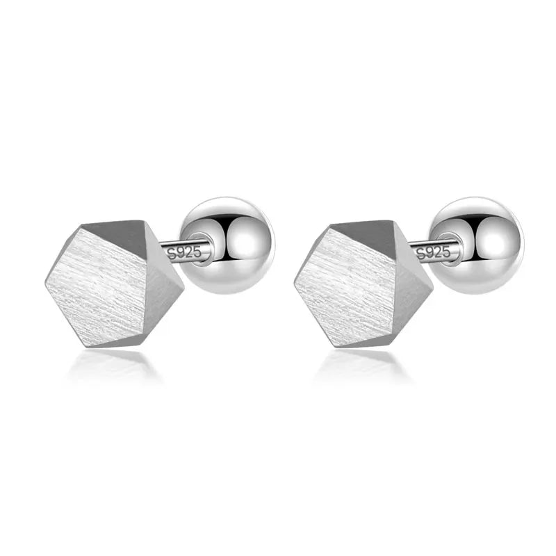 Fashion Geometric Hexagon Screw Stud Earrings DA2229