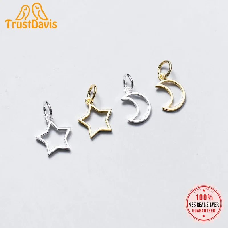 Moon Star Charm Pendant Handmade DIY Accessories HY103