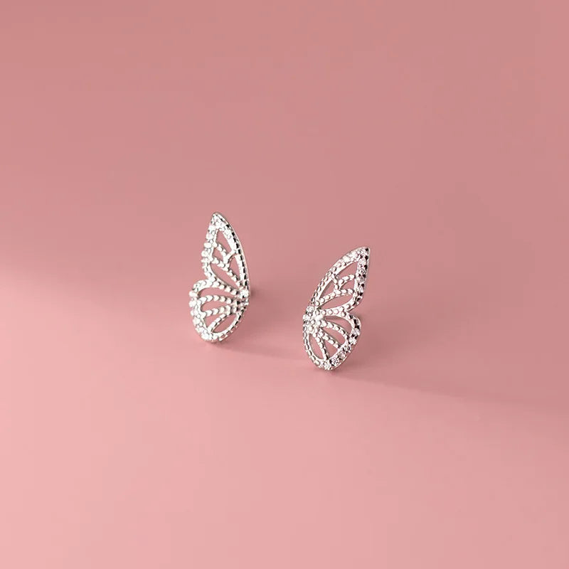 Fashion Insect Butterfly Shiny CZ Stud Earrings DA2713