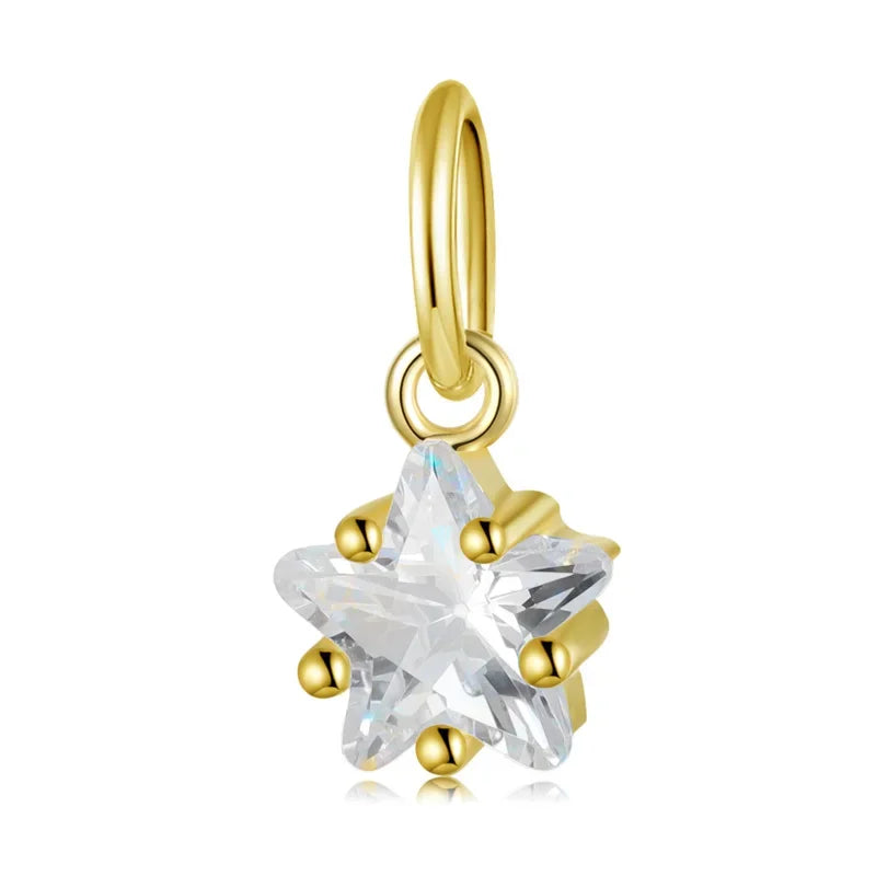 Fashion Mini Star Shiny CZ Charm Pendant  HY248