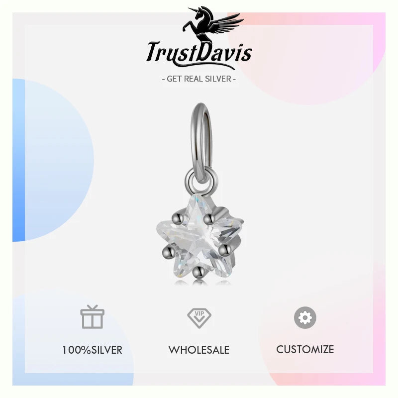 Fashion Mini Star Shiny CZ Charm Pendant  HY248