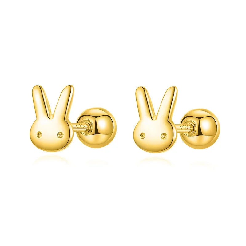 Fashion Sweet Animal Rabbit Screw Stud Earrings DA2628