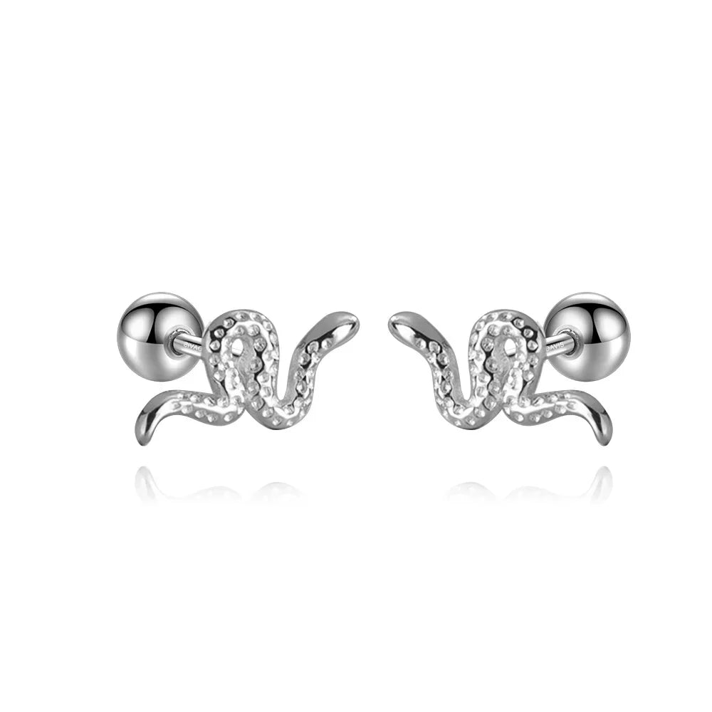 Fashion Sweet Animal Snake Screw Stud Earrings DA3141