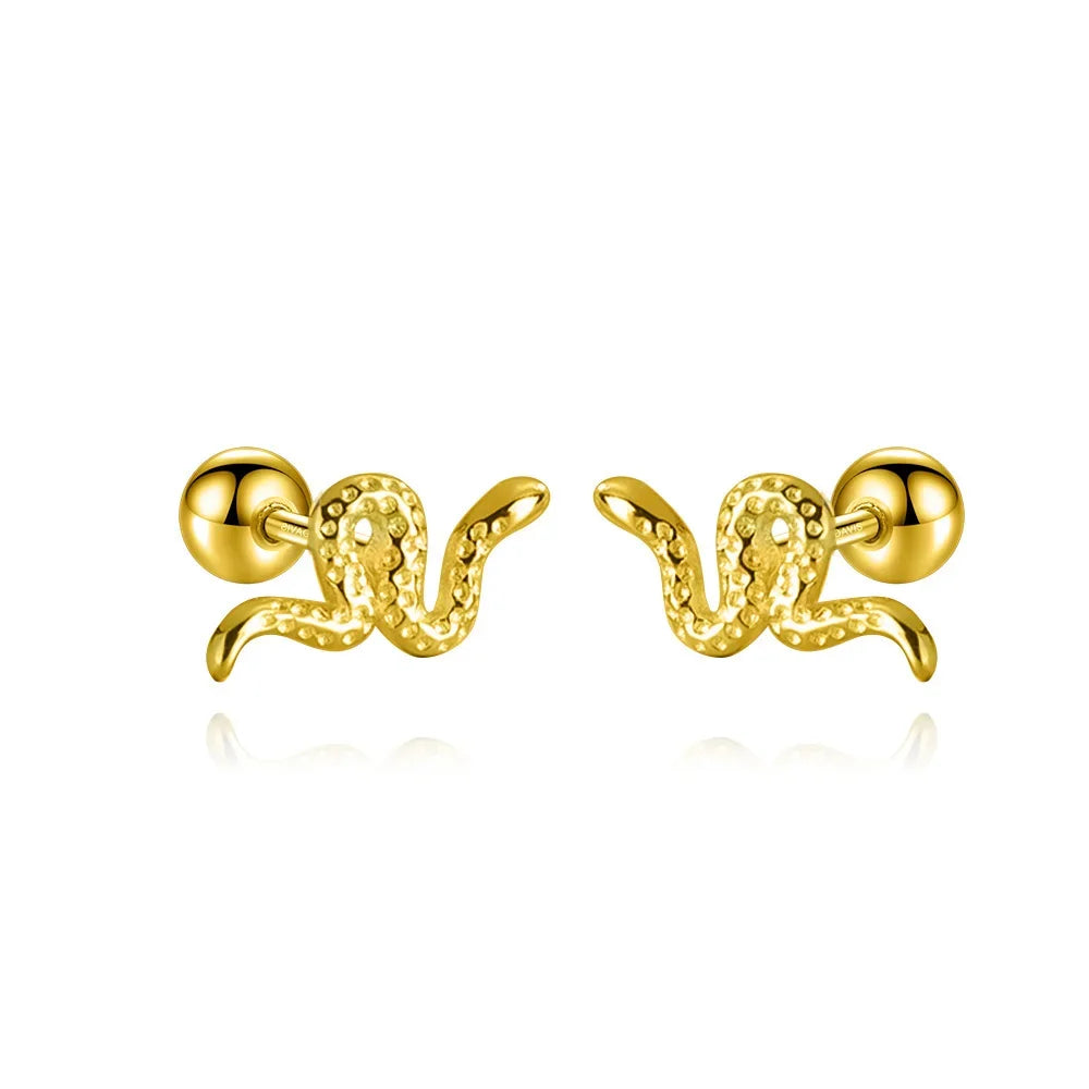 Fashion Sweet Animal Snake Screw Stud Earrings DA3141