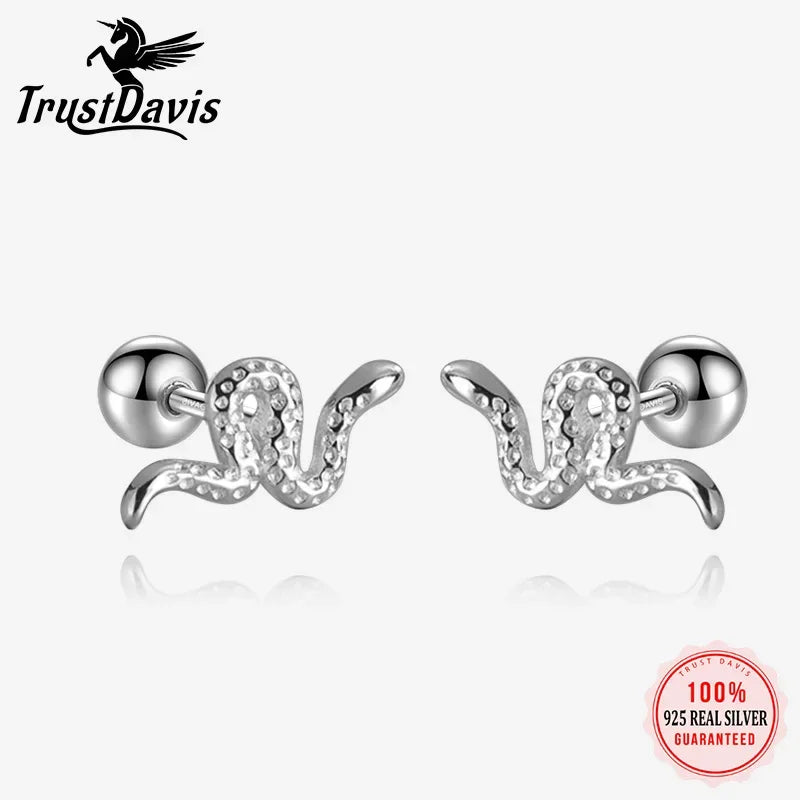 Fashion Sweet Animal Snake Screw Stud Earrings DA3141