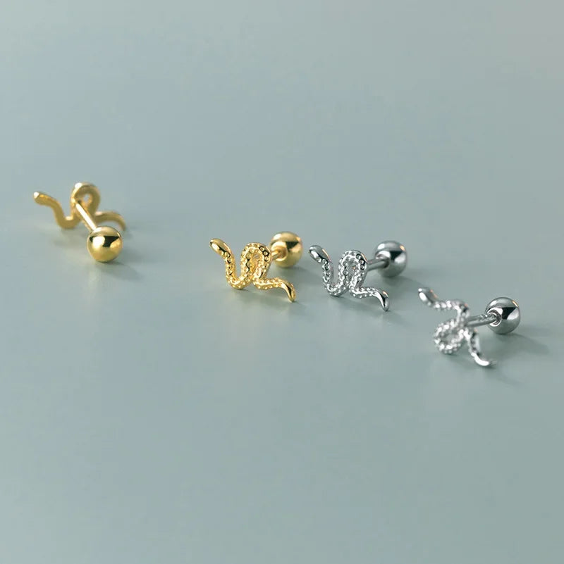 Fashion Sweet Animal Snake Screw Stud Earrings DA3141