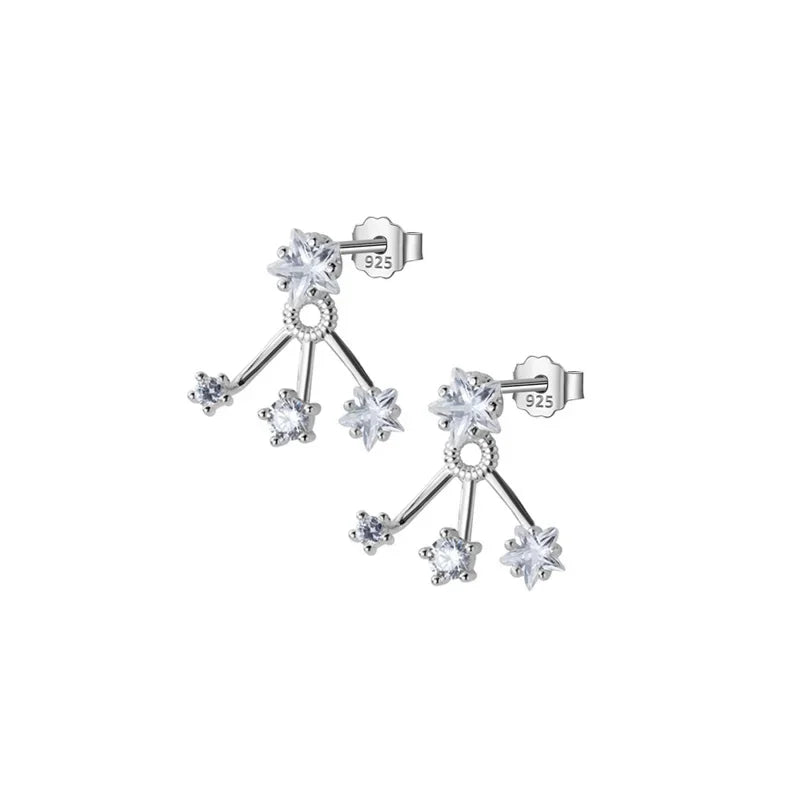 Fashion Sweet Asymmetric Mark CZ Stud Earrings DB025