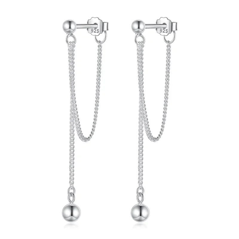 Fashion Sweet Bead Chain Charm Stud Earring DB304