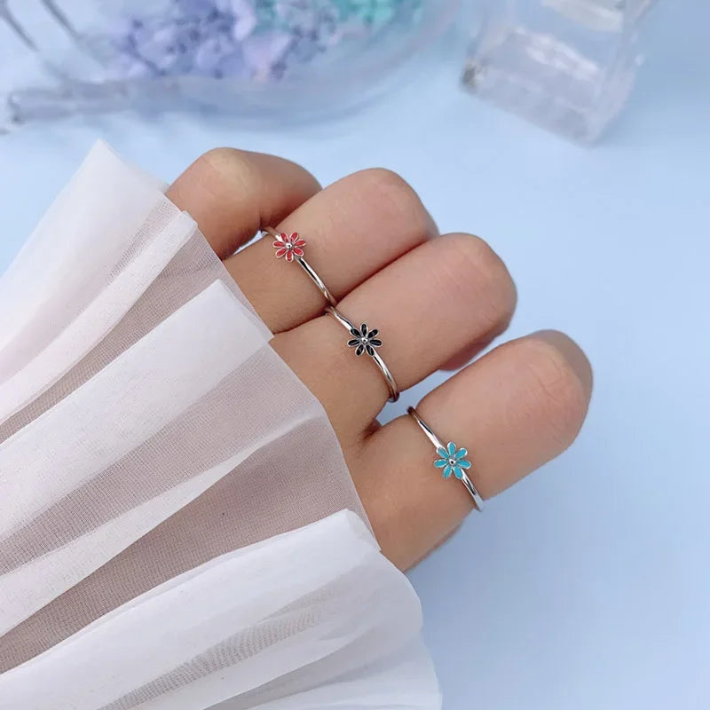 Fashion Sweet Glaze Flower Screw Stud Earrings DB140