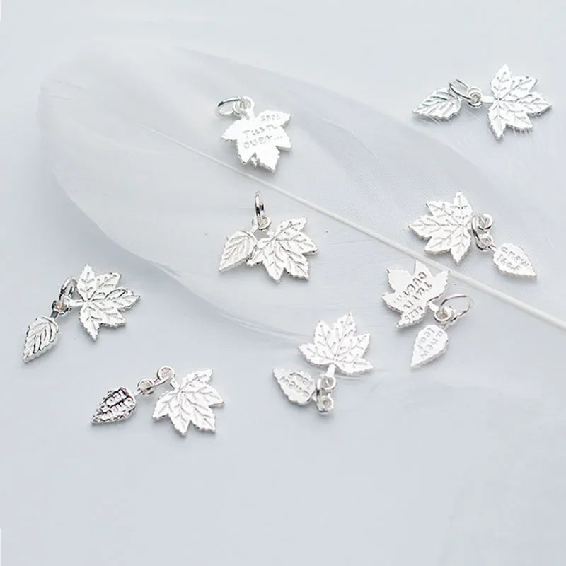 Double Maple Leaf Charm Pendant  DZ136