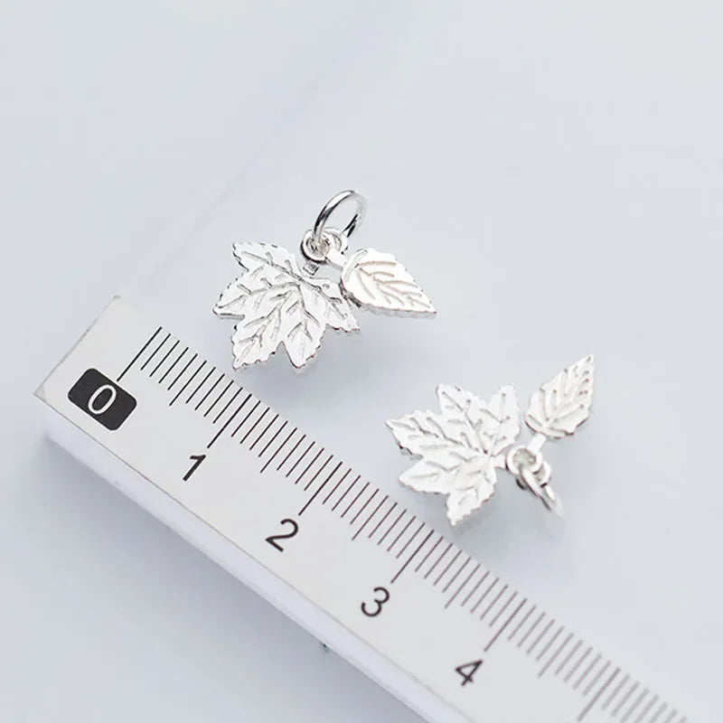 Double Maple Leaf Charm Pendant  DZ136
