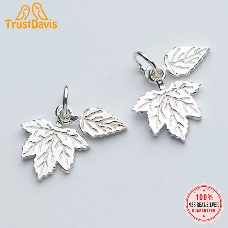 Double Maple Leaf Charm Pendant  DZ136