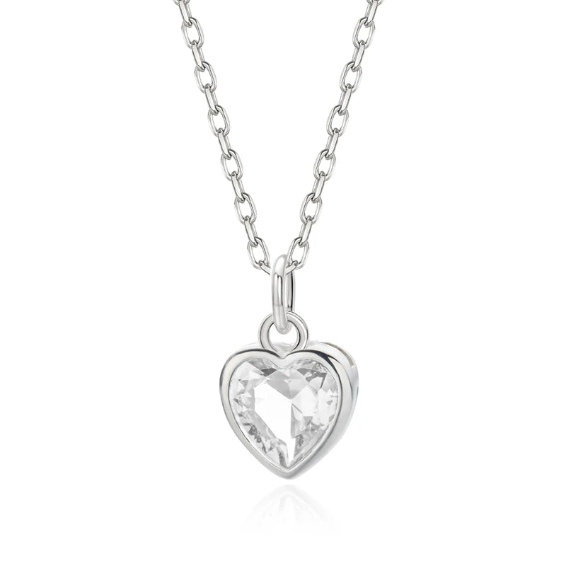 Fashion Sweet Romantic Heart Shiny CZ Clavicle Necklace DA2596