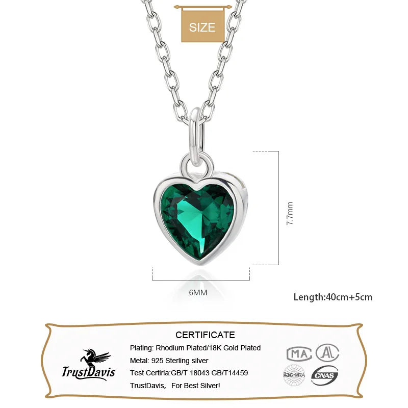 Fashion Sweet Romantic Heart Shiny CZ Clavicle Necklace DA2596