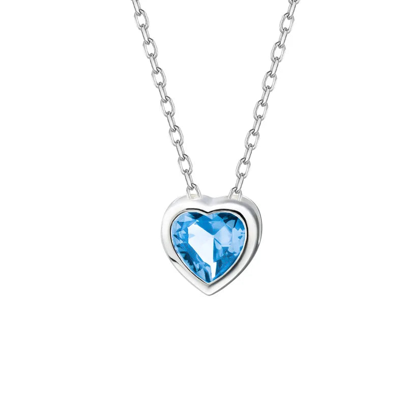 Fashion Sweet Romantic Heart Shiny CZ Clavicle Necklace DA2596