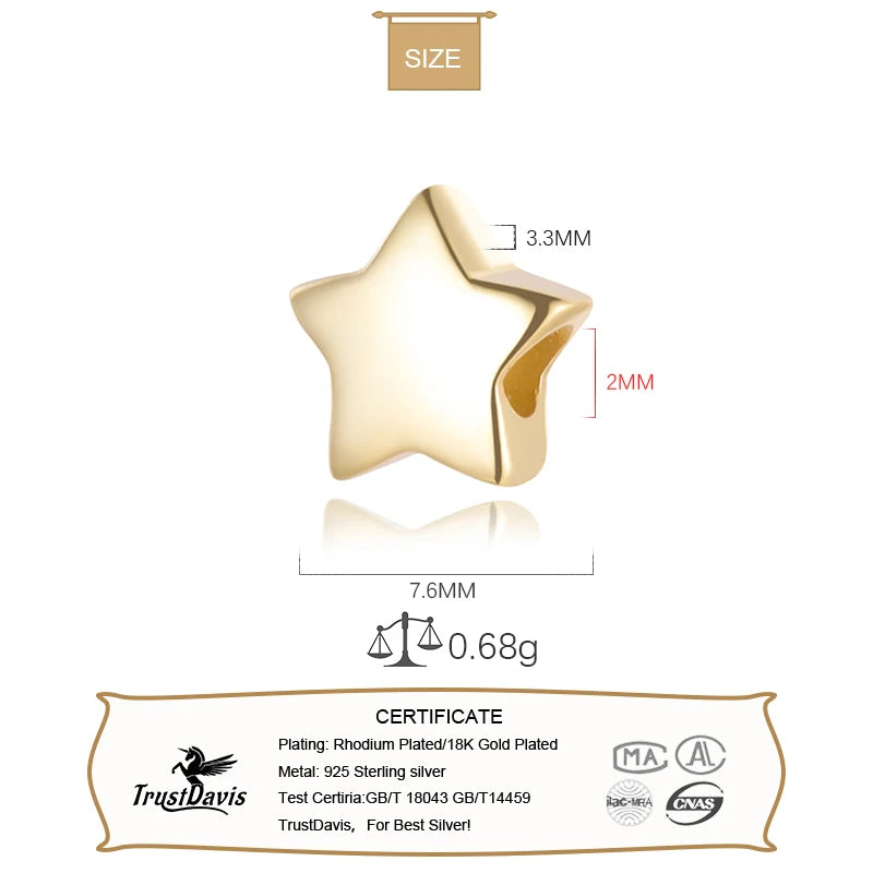 Star Charm Beads Handmade DIY Accessories HY059