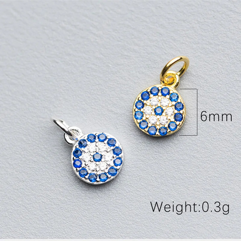 Fashion Sweet geometric Round CZ Eye Charm Pendant DZ14