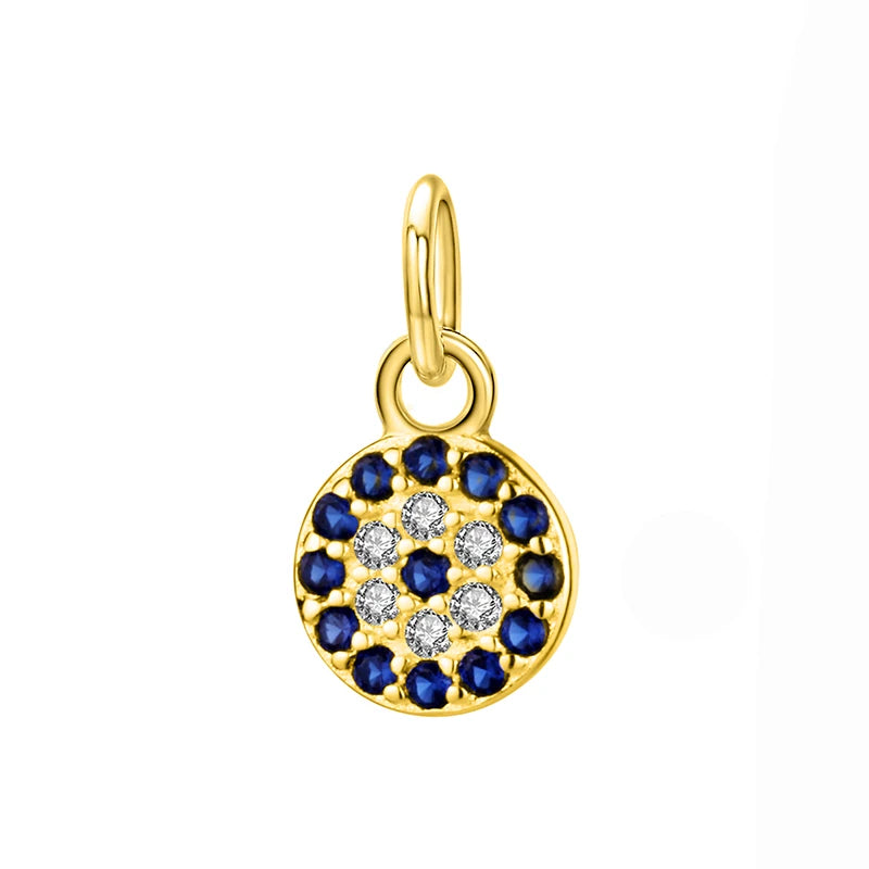 Fashion Sweet geometric Round CZ Eye Charm Pendant DZ14