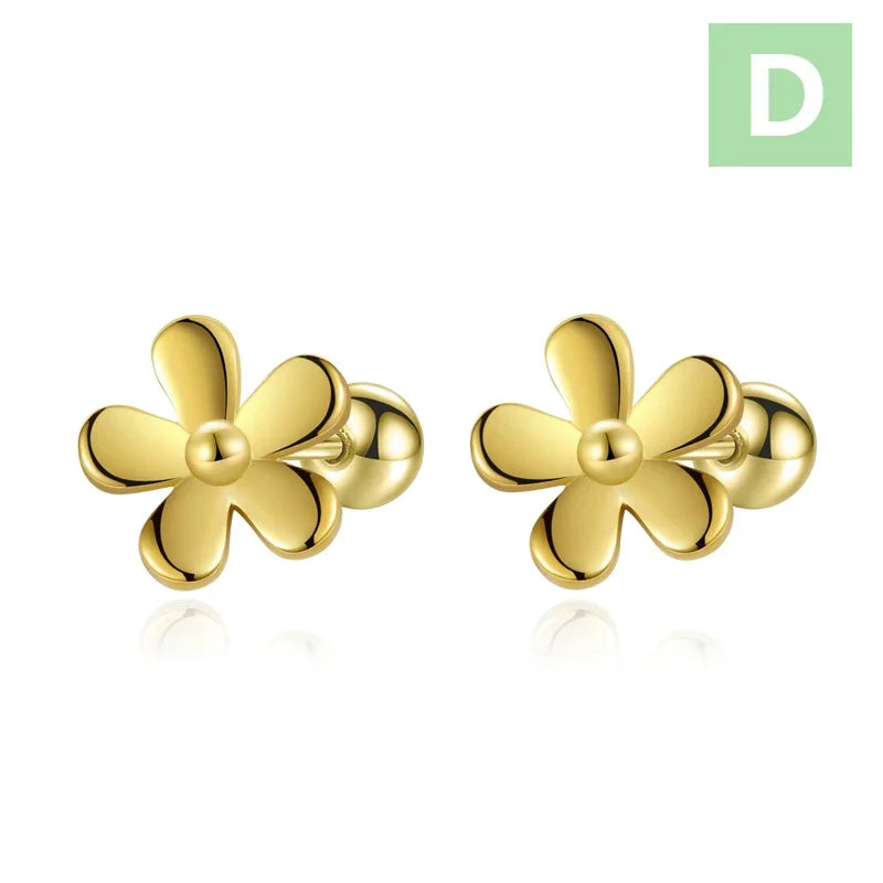 Flowers Dazzling CZ Stud Earrings DS4307