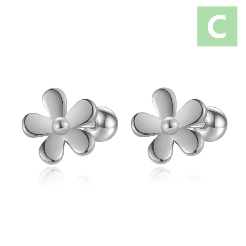 Flowers Dazzling CZ Stud Earrings DS4307