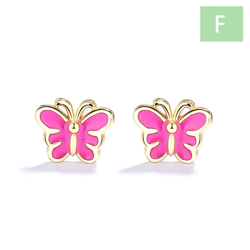 Glaze Cake Panda Dragonfly Stud Earrings DS4607