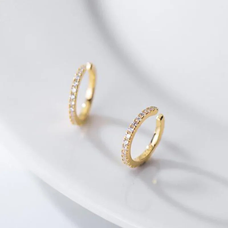 Lovely Shining CZ Ear Cuff Clip Earrings DA1693