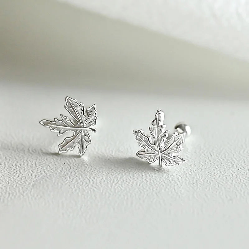 Minimalist Fashion Casual Leaves Plant Stud Earrings Women Wedding Party Fine Jewelry DS3963