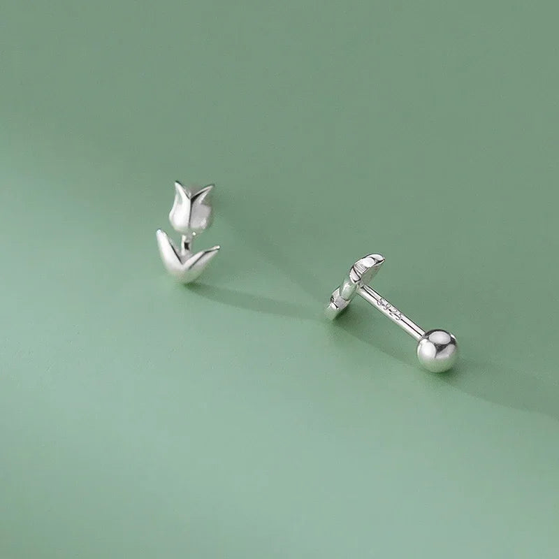 Minimalist Tulip Screw Stud Earrings DS4650