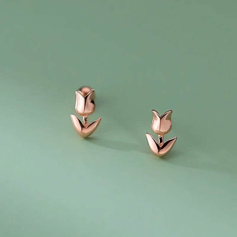 Minimalist Tulip Screw Stud Earrings DS4650