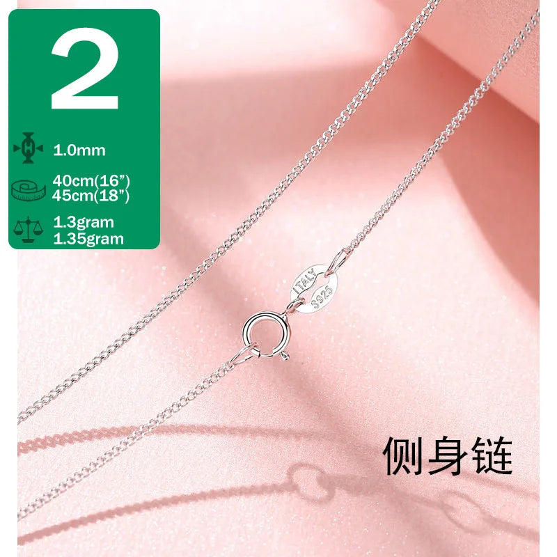 Water-wave Snake Beads Box Chain 40/45cm Necklace DC25