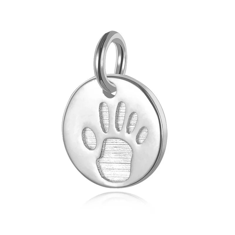 DIY Necklace Round Palm Footprint Accessories Fine S925 Jewelry Gift HY622