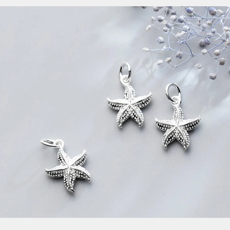 Personality Fashion Sweet 3D Starfish Charm Pendant DZ27