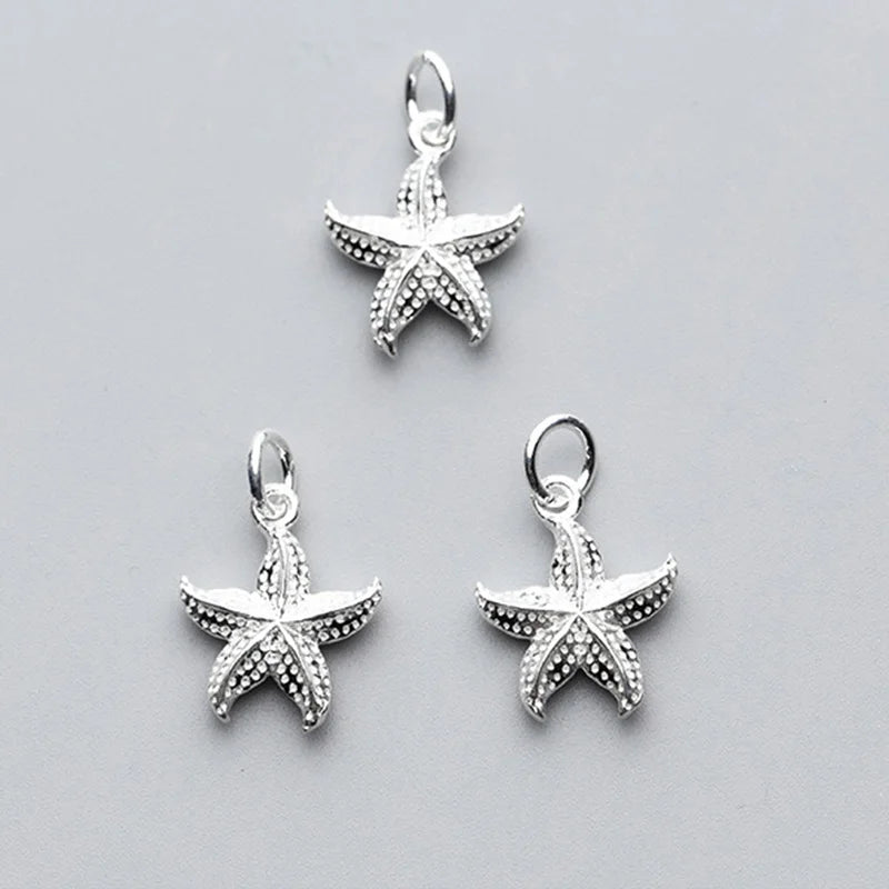 Personality Fashion Sweet 3D Starfish Charm Pendant DZ27