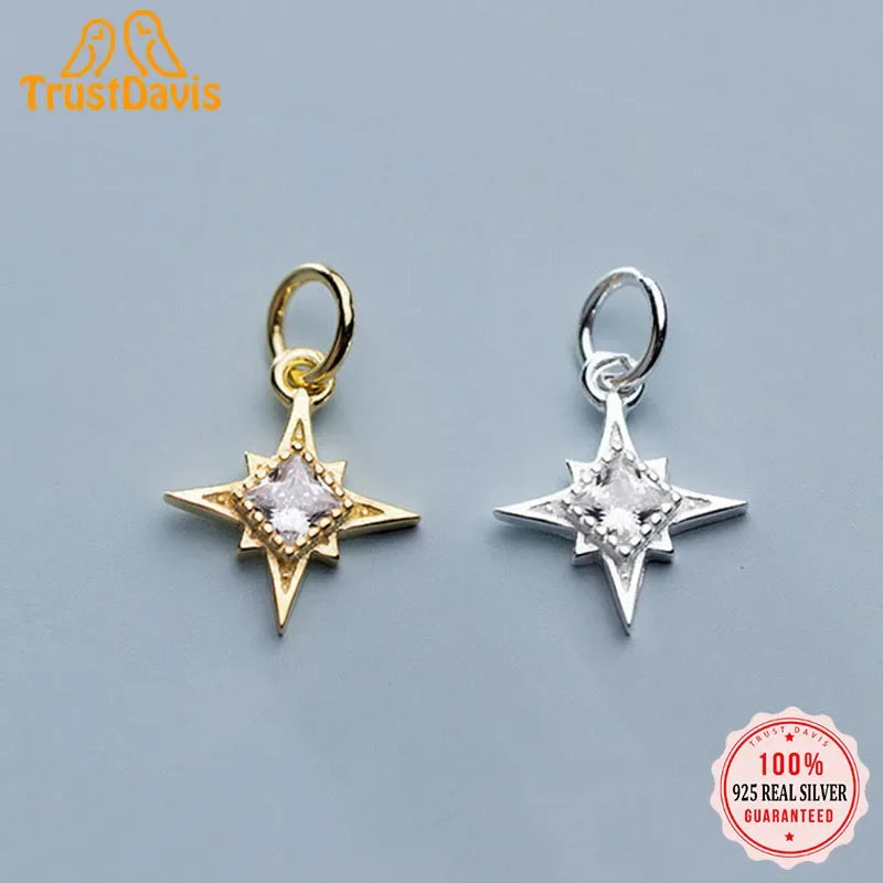 Star CZ Charm Pendant Handmade DIY Accessories DZ409