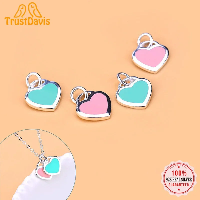 Heart Charm Pendant DIY Necklace Bracelet Accessories HY634